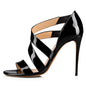 Sleek Stride" Patent Leather Cut-Out Heels