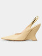Aurum Sculptural Wedge Slingbacks