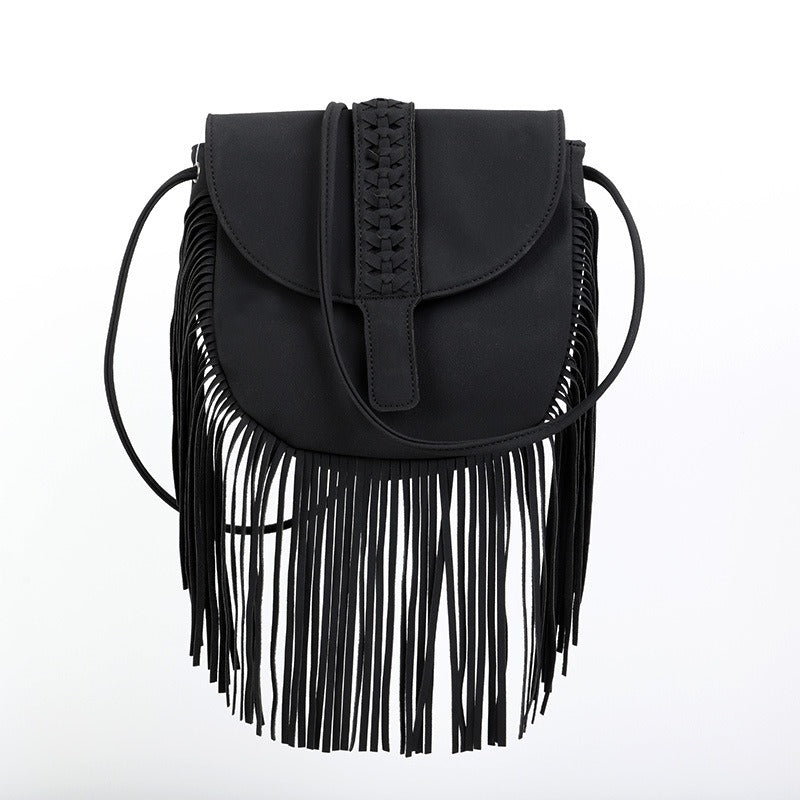 Bohemian Semi Circular Trendy Crossbody Bag For Women