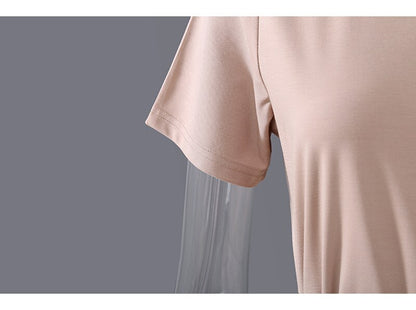 Belted  Apricot and Black Pleated Midi Dresses– Sophisticated, Structured, and Effortlessly Chic