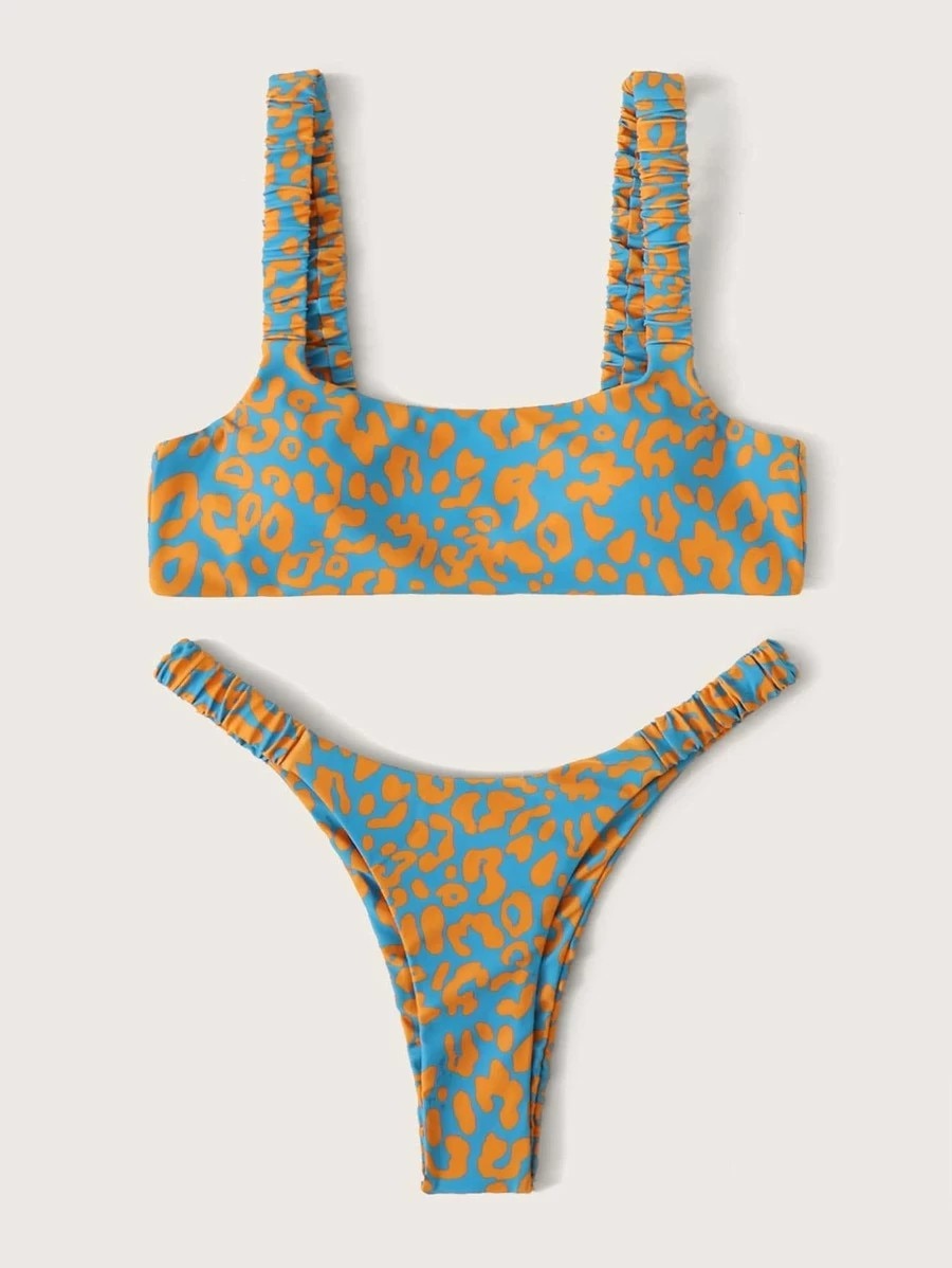 Retro Bloom High-Cut Bikini Set