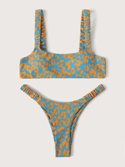 Retro Bloom High-Cut Bikini Set