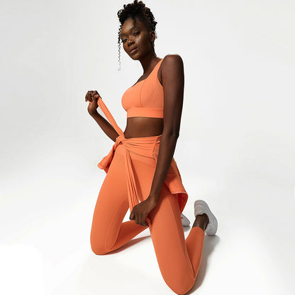 Women's Three-piece Fitness Suit in Multiple Colors