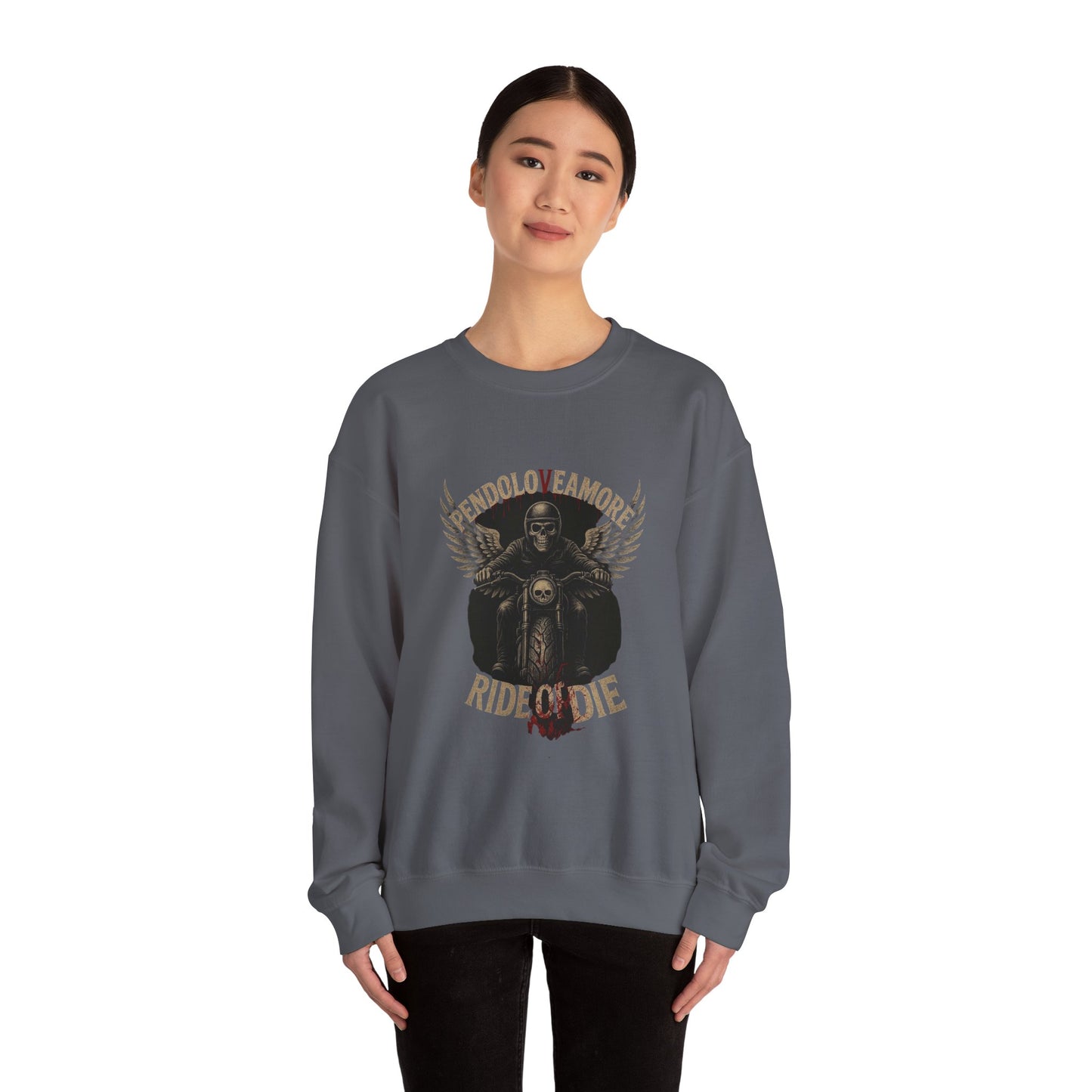 Ride or Die Motorcycle Sweatshirt - Stylish Unisex Crewneck for Bikers