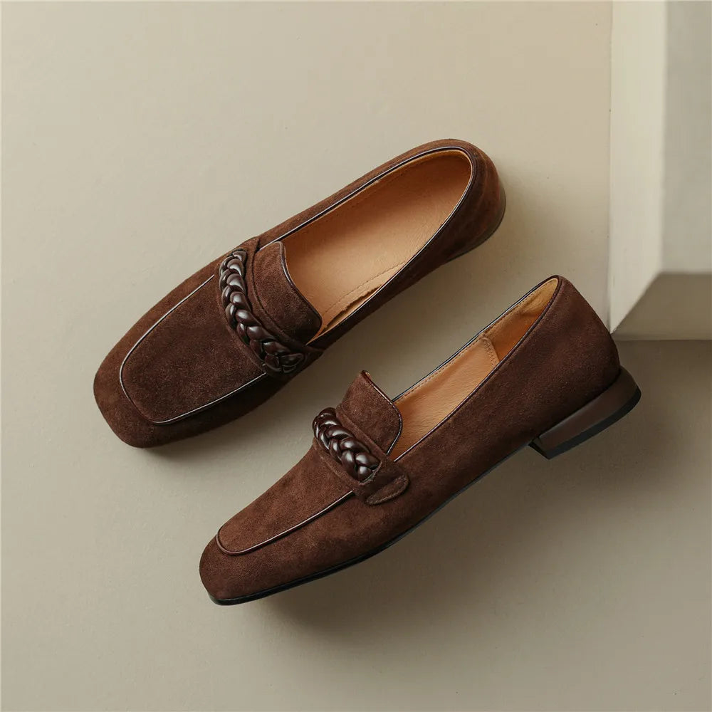 Montgomery Braided Kid-Suede Loafers