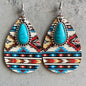 Women's  Ethnic Earrings with Turquoise Tear Drop