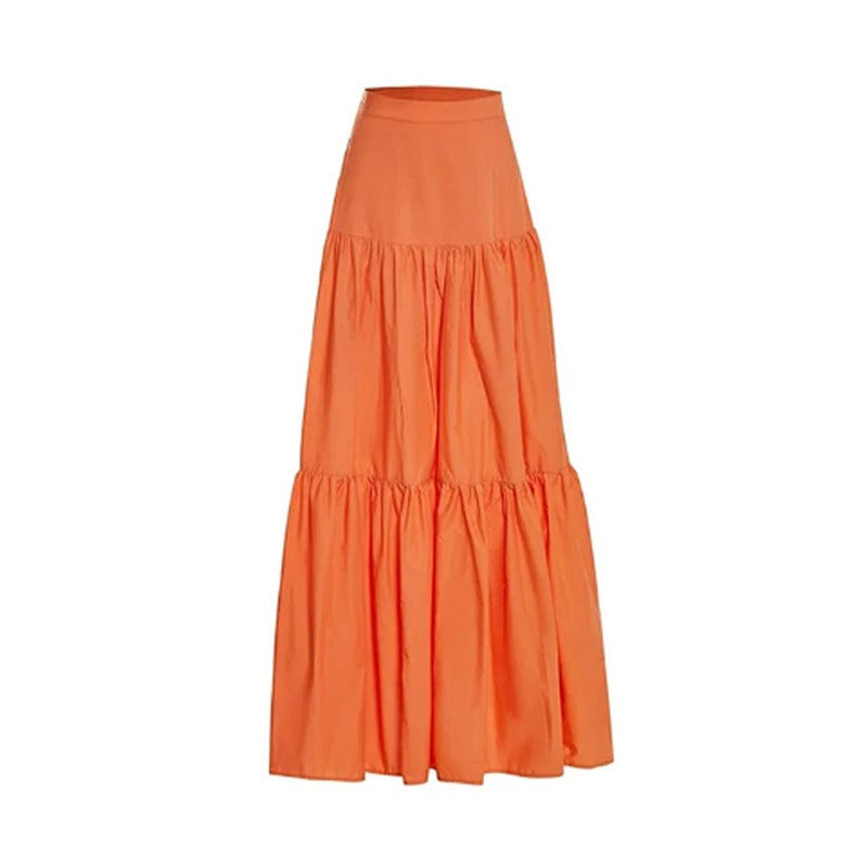 Sunset Ruffle Bikini & Tiered Maxi Skirt Set