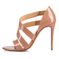 Sleek Stride" Patent Leather Cut-Out Heels