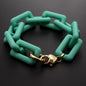 Fashion Design Women Acrylic Resin Chunky Buckle Chain Bracelets Colorful Girls Trendy Party Bracelet Gift Jewelry