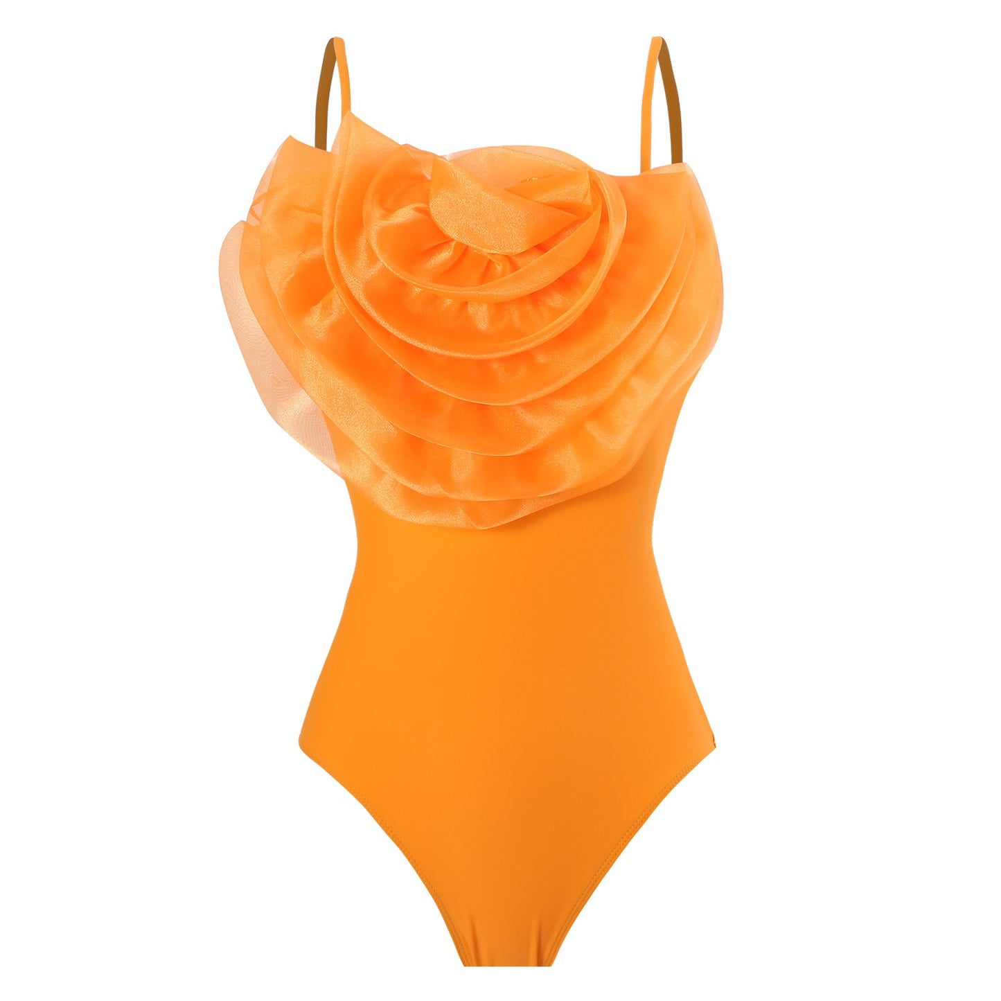 Floral Romance Ruffle One-Piece Swimsuit & Ombre Sarong Set