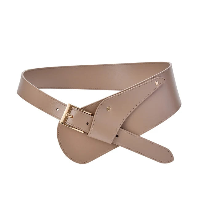 Luxury Genuine Leather Wide Fashion Belts, Variety of Colors