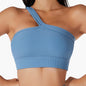 New One Shoulder Athletic Bra Top