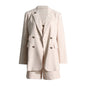 Beige Tailored  Three-Piece Shorts Suit – Sleek, Sharp & Summer-Ready