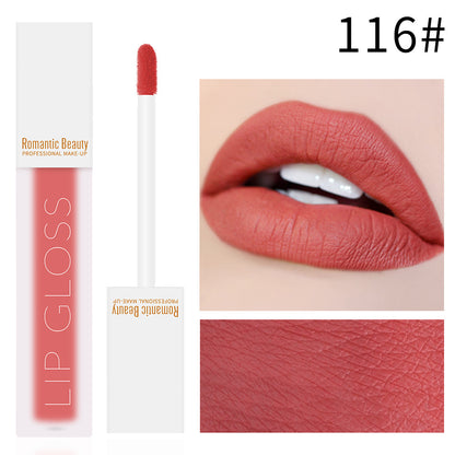 Velvet Matte Lip Glaze Non-Stick Lip Gloss by Romantic Beauty