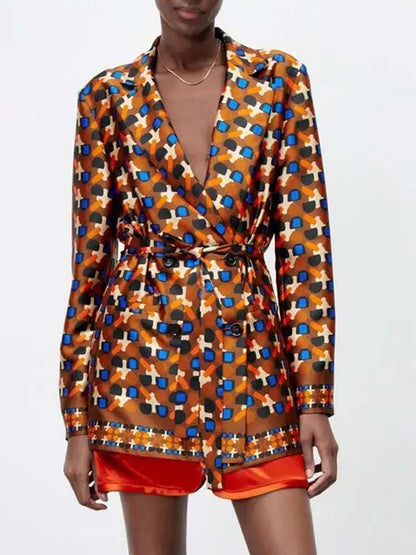 Geometric Print 3-Piece Lounge & Tailored Set