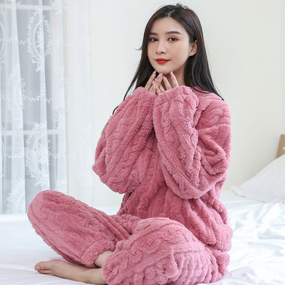 Women's Plush Coral Velvet Pajamas