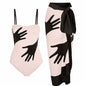 Art of Touch Swimsuit & Sarong Set – Abstract Black & Nude