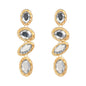 Long Diamond Replica Earrings in Multiple  Stone Colors