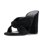 Aria Knot-Front Block-Heel Mules
