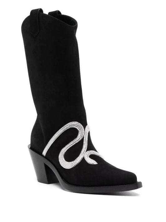 Rhinestone Curve Luxe Western Boots