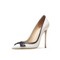 Bianca Contrast Suede Bow-Trim Stiletto Pumps