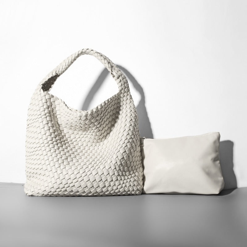 Soft leather bucket bag, Tote shoulder bag, woven cross-border dumpling bag, bags, niche design bag