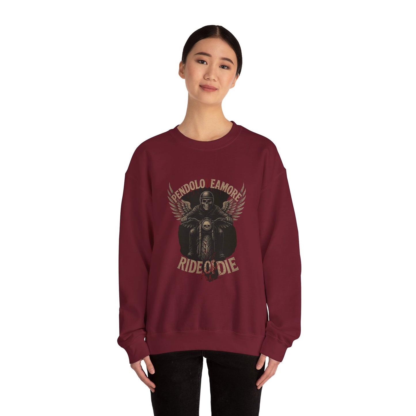 Ride or Die Motorcycle Sweatshirt - Stylish Unisex Crewneck for Bikers