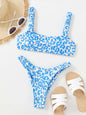 Retro Bloom High-Cut Bikini Set