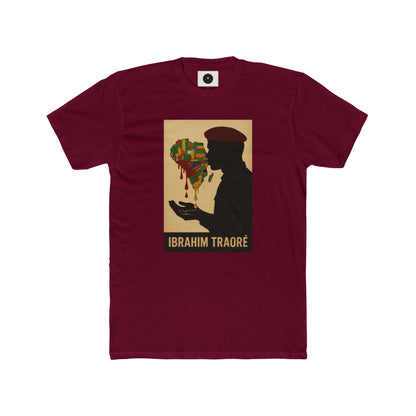 Ibrahim Traoré Unisex Cotton Crew Tee - Celebrate African Unity & Heritage