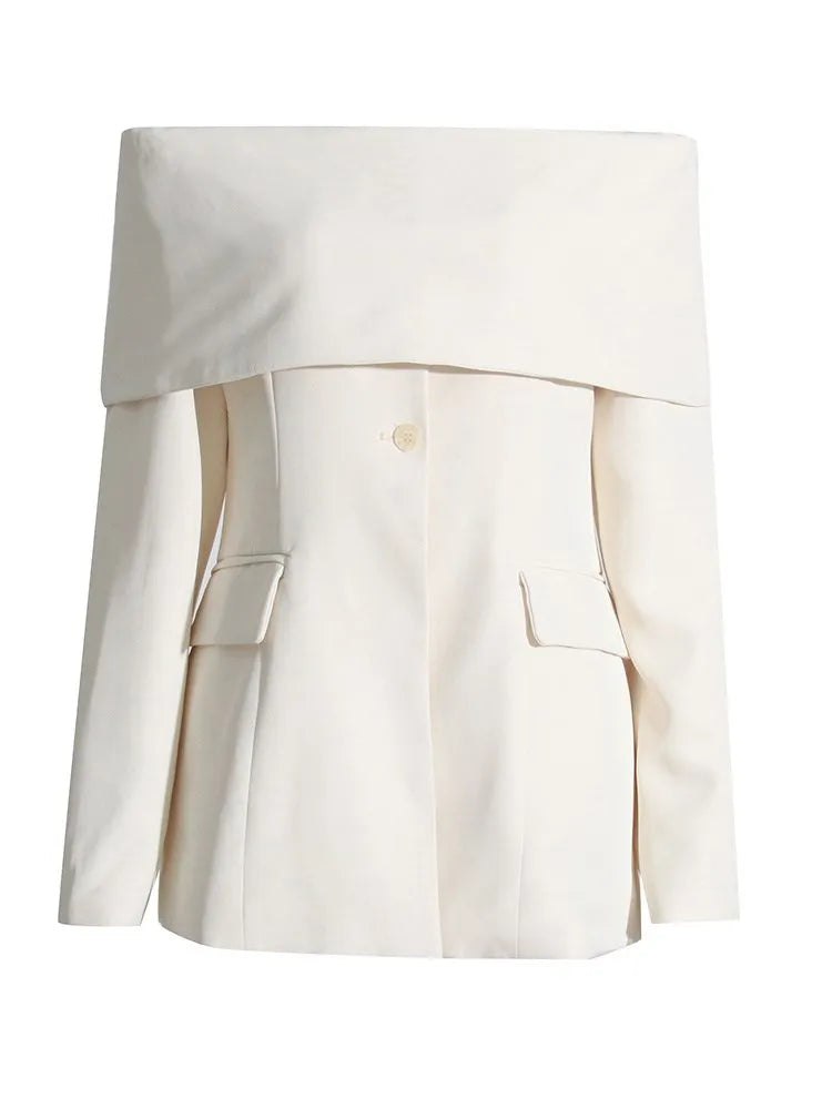 Stylish Off-the-Shoulder Blazer For Women