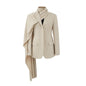 Versatile Casual Suit Jacket with Scarf Collar.