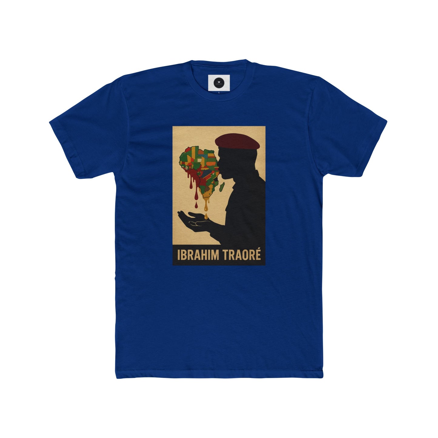 Ibrahim Traoré Unisex Cotton Crew Tee - Celebrate African Unity & Heritage