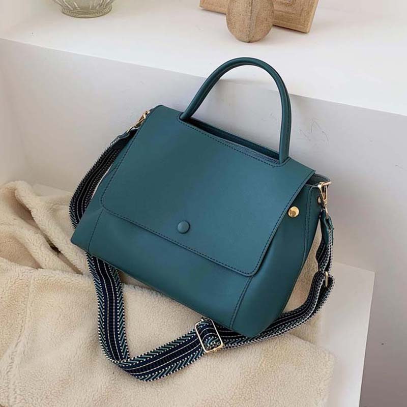 Fashion Simply PU Leather Crossbody Bags For Women Solid Color Shoulder Messenger Bag Lady Chain Travel Small Handbags