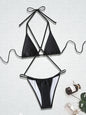 Bare All  Balck Luxe Strappy Bikini Set