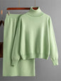 Women Loose Sweater 2 Piece Suits, Long Sleeve Pullovers and  Midi Skirt