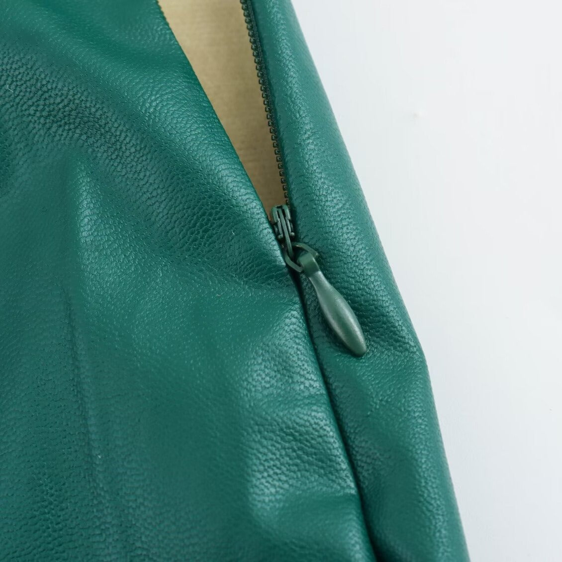 Straight cut  Leather Suit Skirt