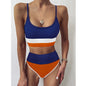 Bold Stripes High-Waisted Bikini Set