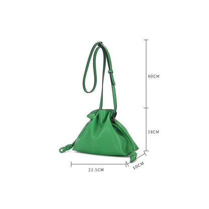 Women's Trendy Drawstring Genuine Leather Bags