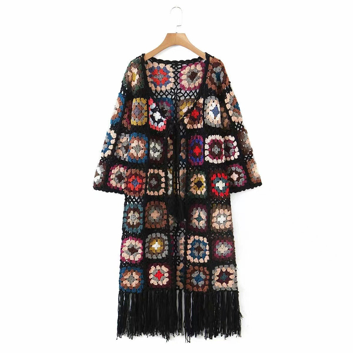 Women's Ethnic Style long Sleeve Knit Cardigan