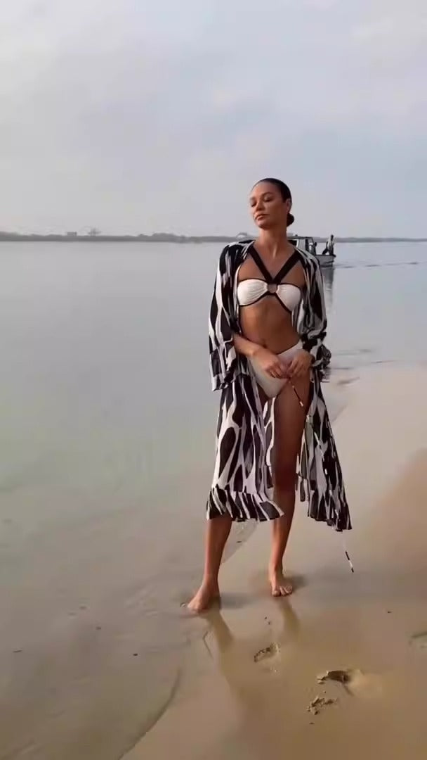 Chic Safari Vibes 3-Piece Swimsuit Set