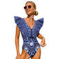 Santorini Breeze Ruffle One-Piece Swimsuit & Boho Skirt Set