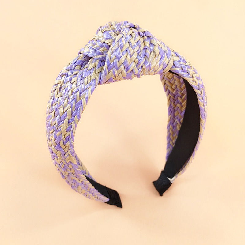 Colorful Sweet Romance Braided Straw Headbands