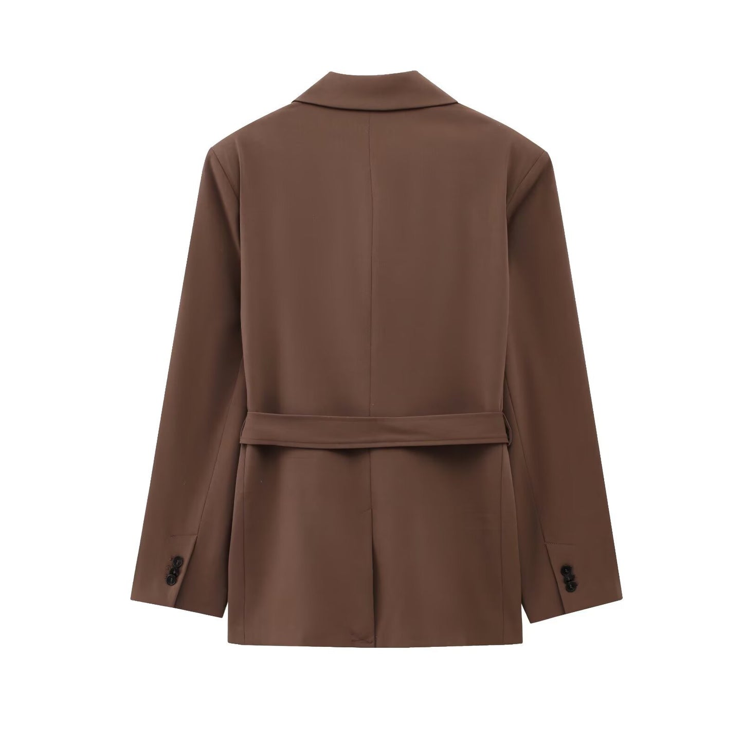 Chocolate Brown Belted Blazer & Trousers Set – Timeless Elegance, Effortless Power