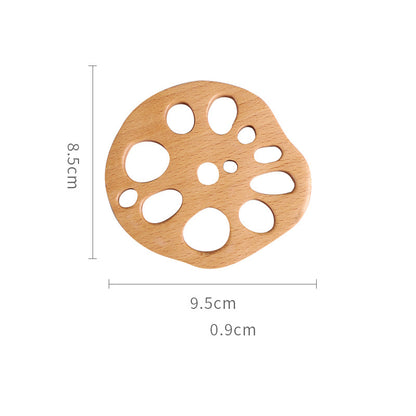 Creative Japanese Lotus Root Drink Wooden Coasters