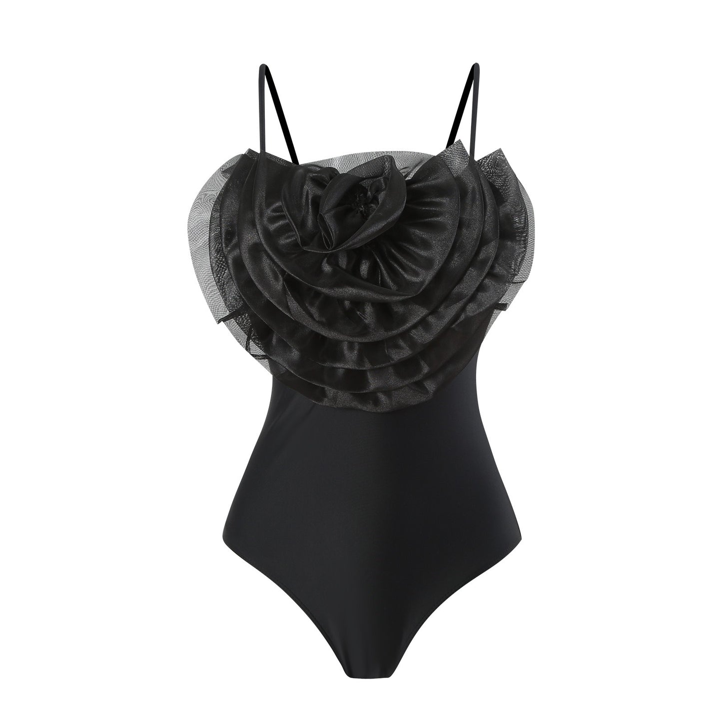 Floral Romance Ruffle One-Piece Swimsuit & Ombre Sarong Set