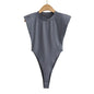 Sleeveless Shoulder Pad Bodysuit – Essential Edge