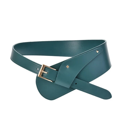 Luxury Genuine Leather Wide Fashion Belts, Variety of Colors