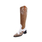 “Ranchero Eleganza” Two-Tone Western Knee-High Boots
