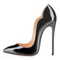 Scalloped Patent Leather Stiletto Pumps
