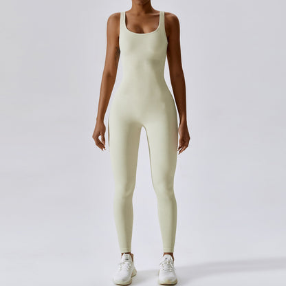 Seamless One-piece Spandex Yoga Suit in Multiple Colors